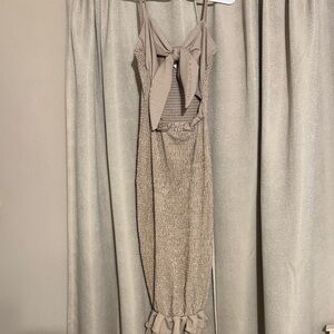 Elegant Tan Women's Dress